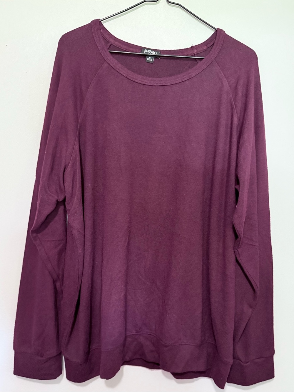 Buffalo David Bitton XL Women's Plum Crewneck Lightweight Sweatshirt